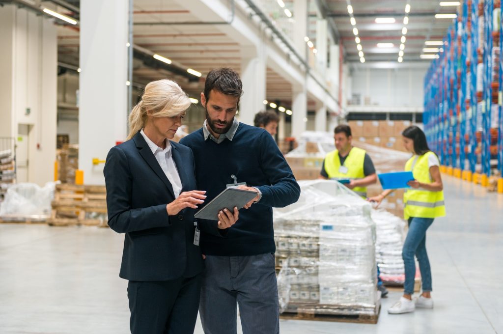 Manager and Supervisor in warehouse